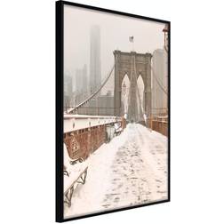 Arkiio Affisch Brooklyn Bridge in Sepia [Poster] 30x45 Poster